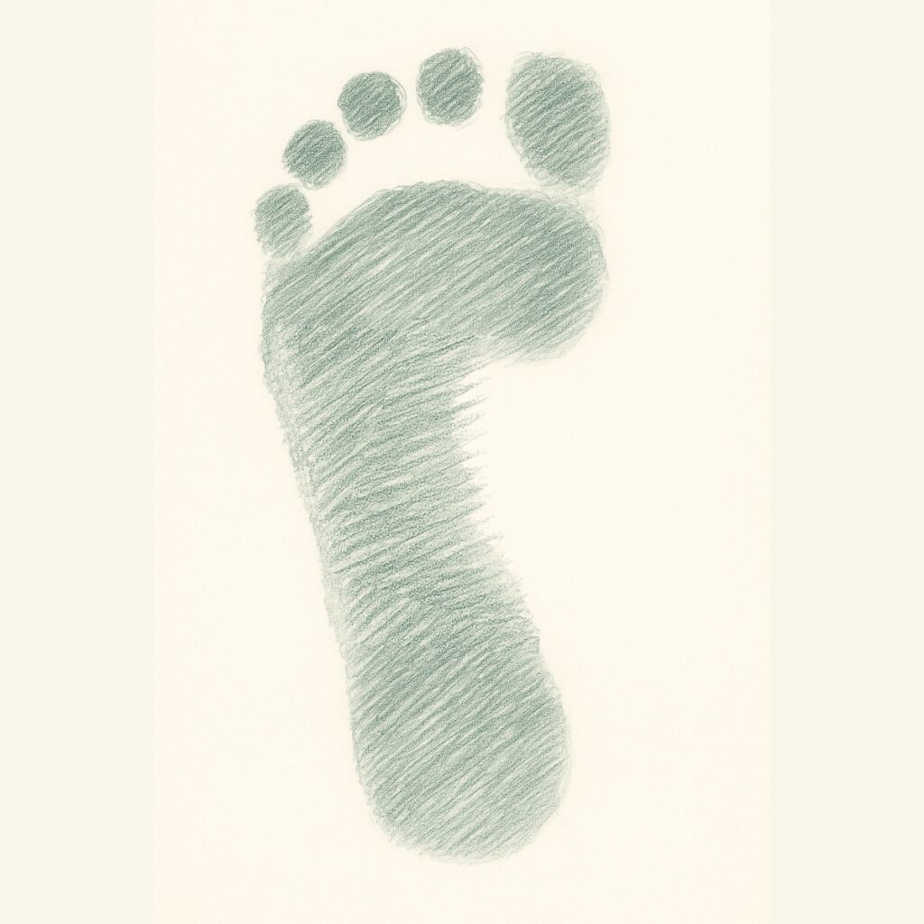 De voetafdruk van een platvoet