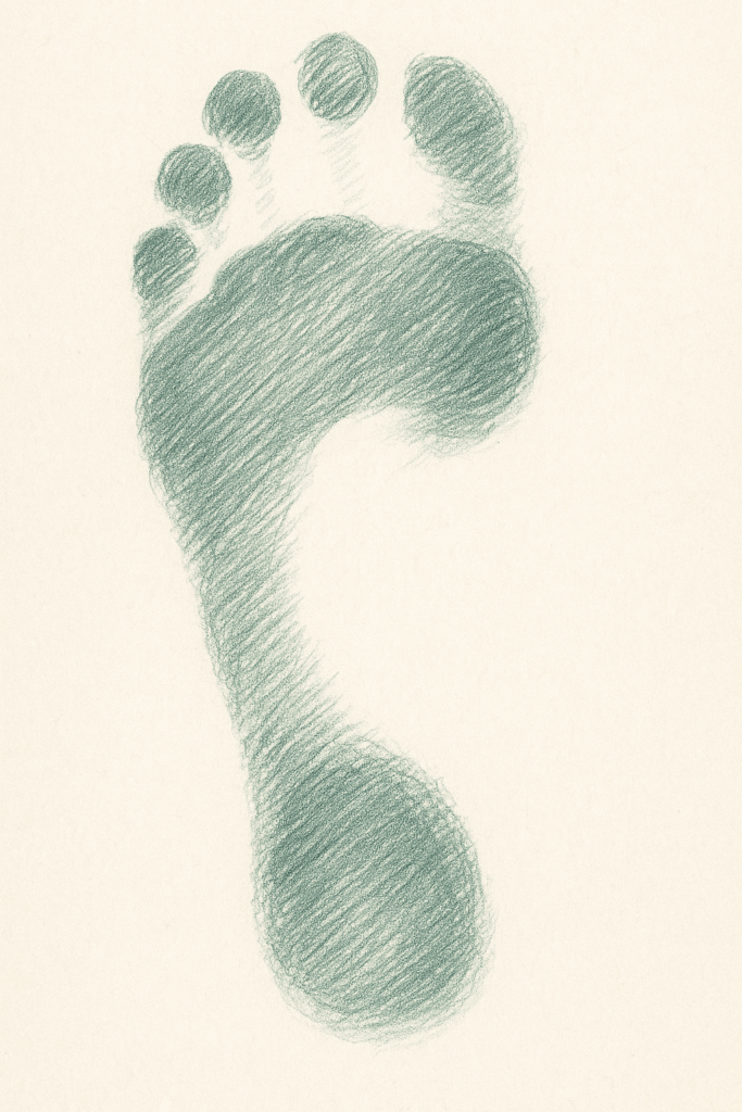 Voetafdruk neutrale voet