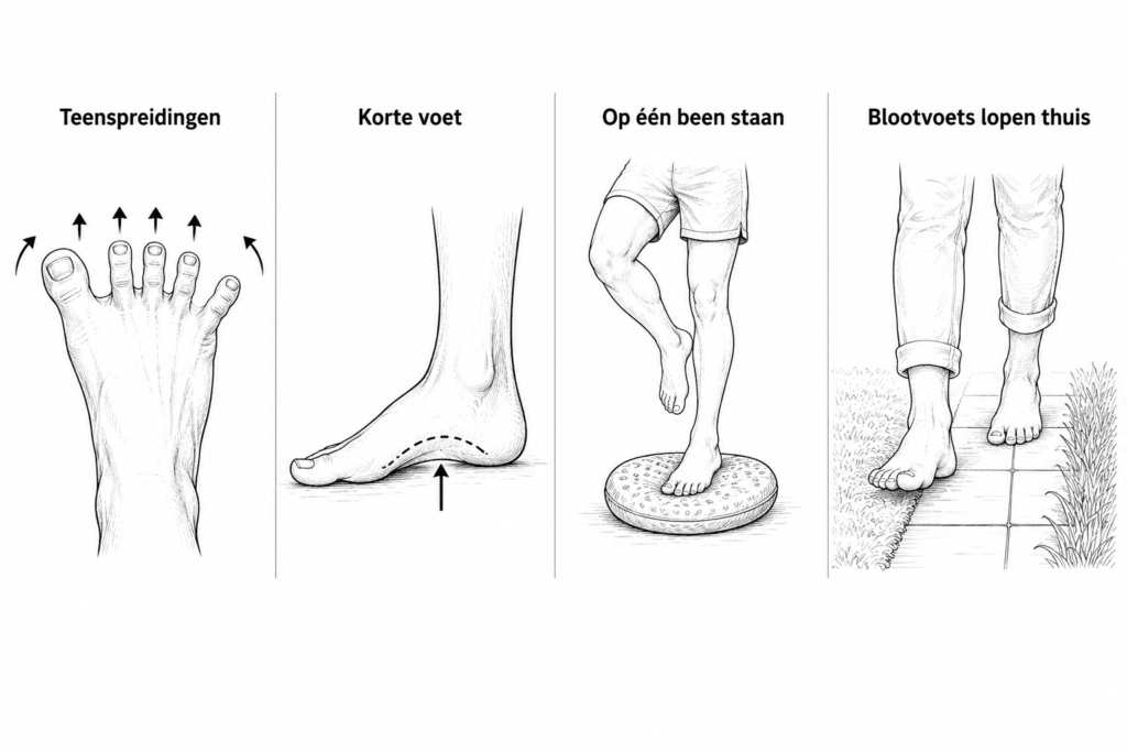 Oefeningen lopen op Barefoot Schoenen
